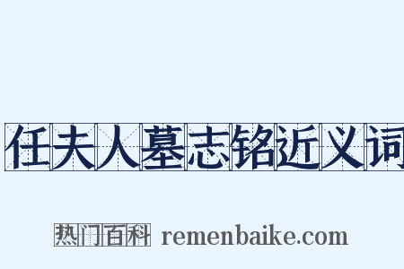 任夫人墓志铭近义词是什么意思的图片